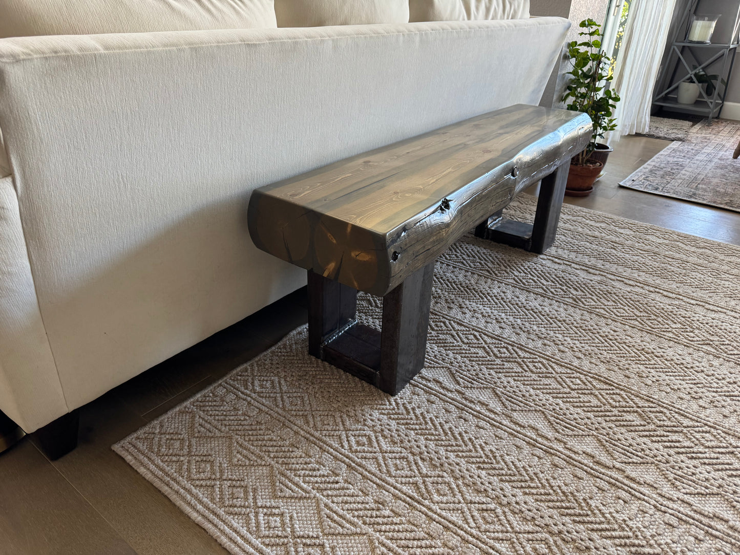 This Bench =>55” Long x 13” Wide x 18” Tall | 5 1/2” Thick Top