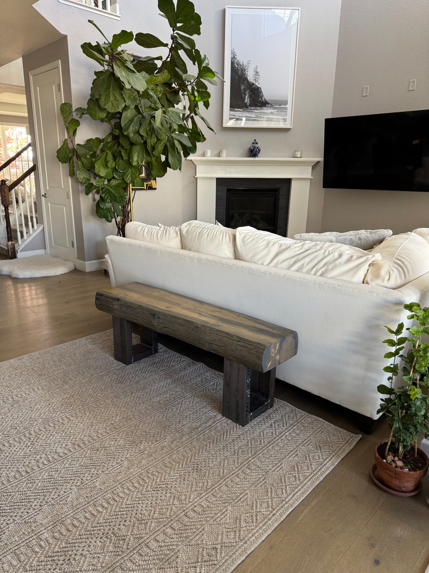 This Bench =>55” Long x 13” Wide x 18” Tall | 5 1/2” Thick Top