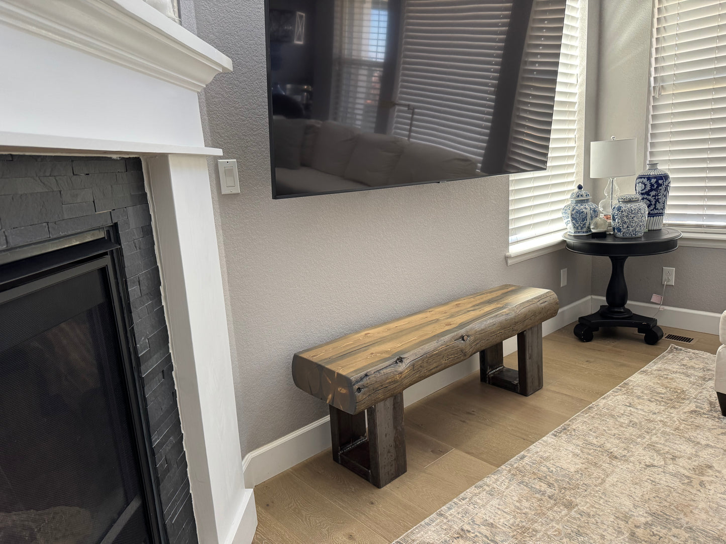 This Bench =>55” Long x 13” Wide x 18” Tall | 5 1/2” Thick Top