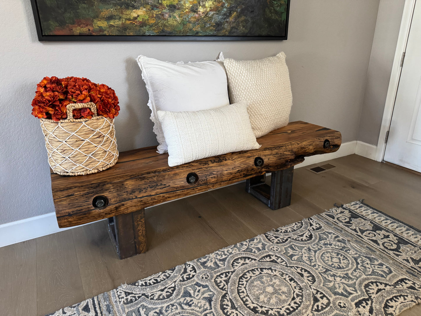 This Bench => 72” Long x 18” Wide & 18” Tall