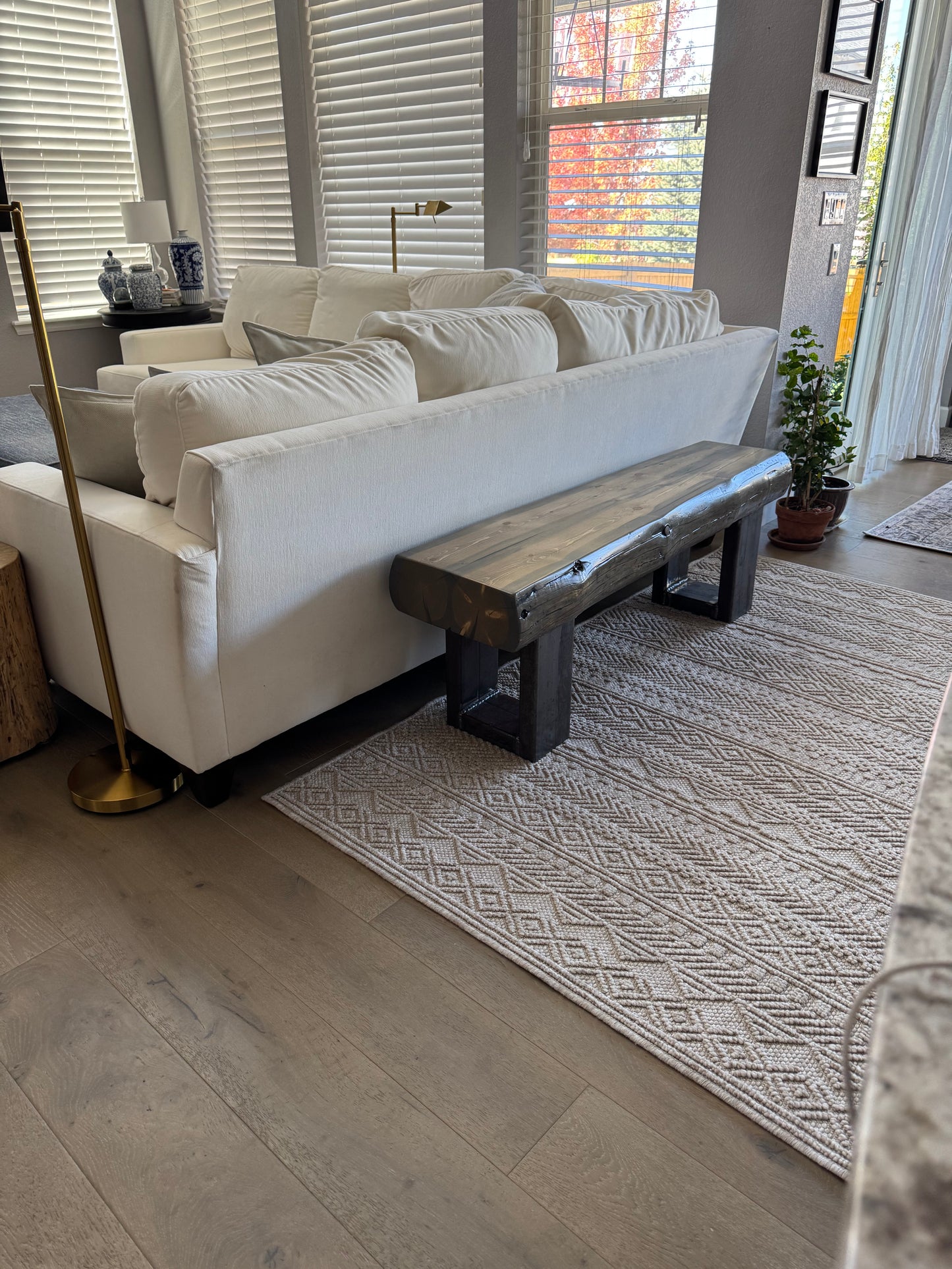 This Bench =>55” Long x 13” Wide x 18” Tall | 5 1/2” Thick Top