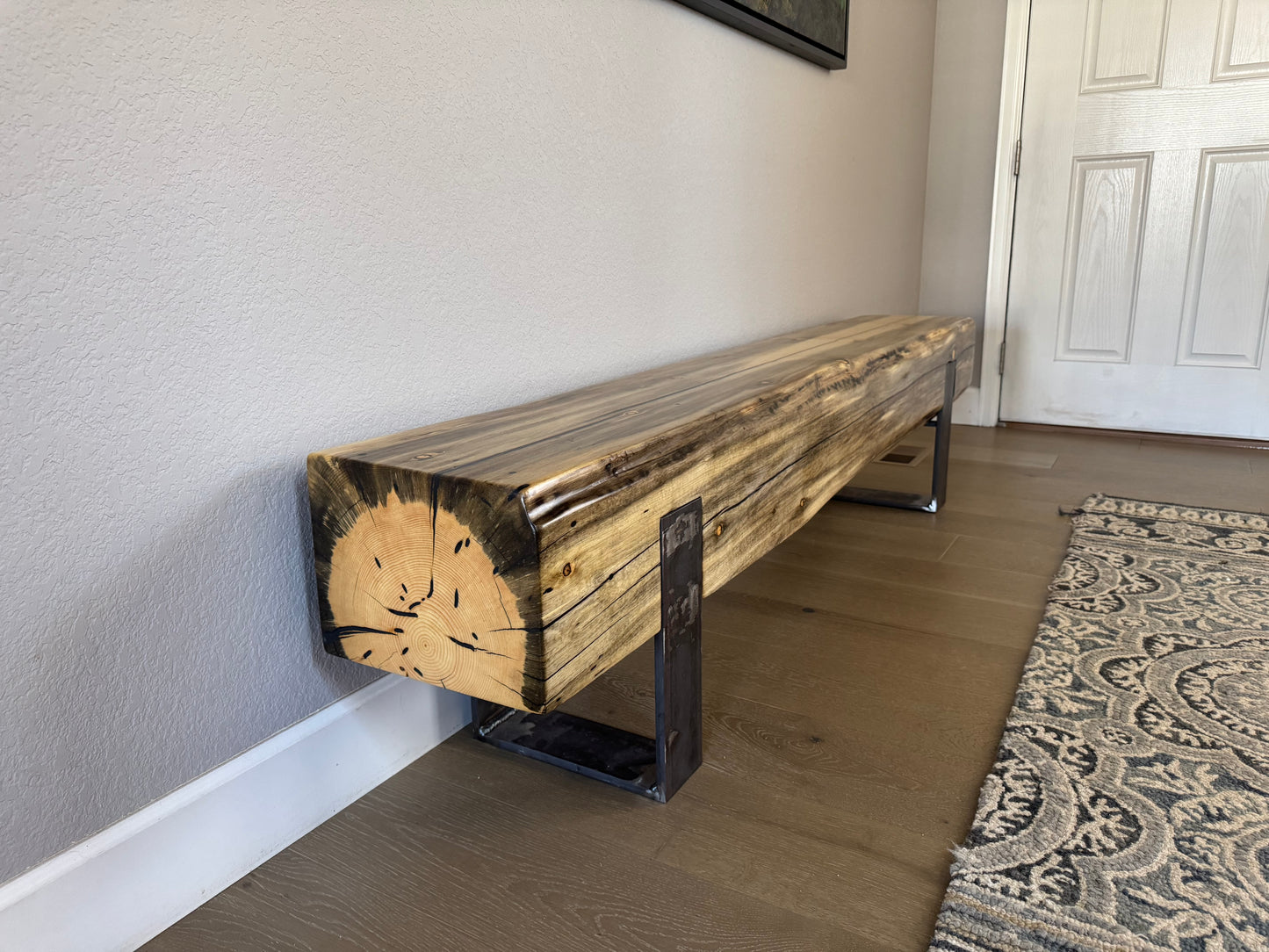 This Bench =>76 1/2” Long x 12” Wide x 18” Tall | 9” Thick Top