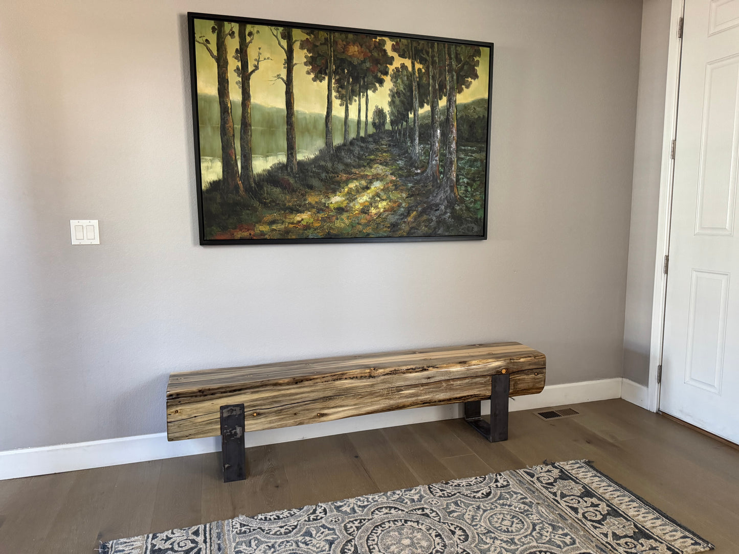 This Bench =>76 1/2” Long x 12” Wide x 18” Tall | 9” Thick Top