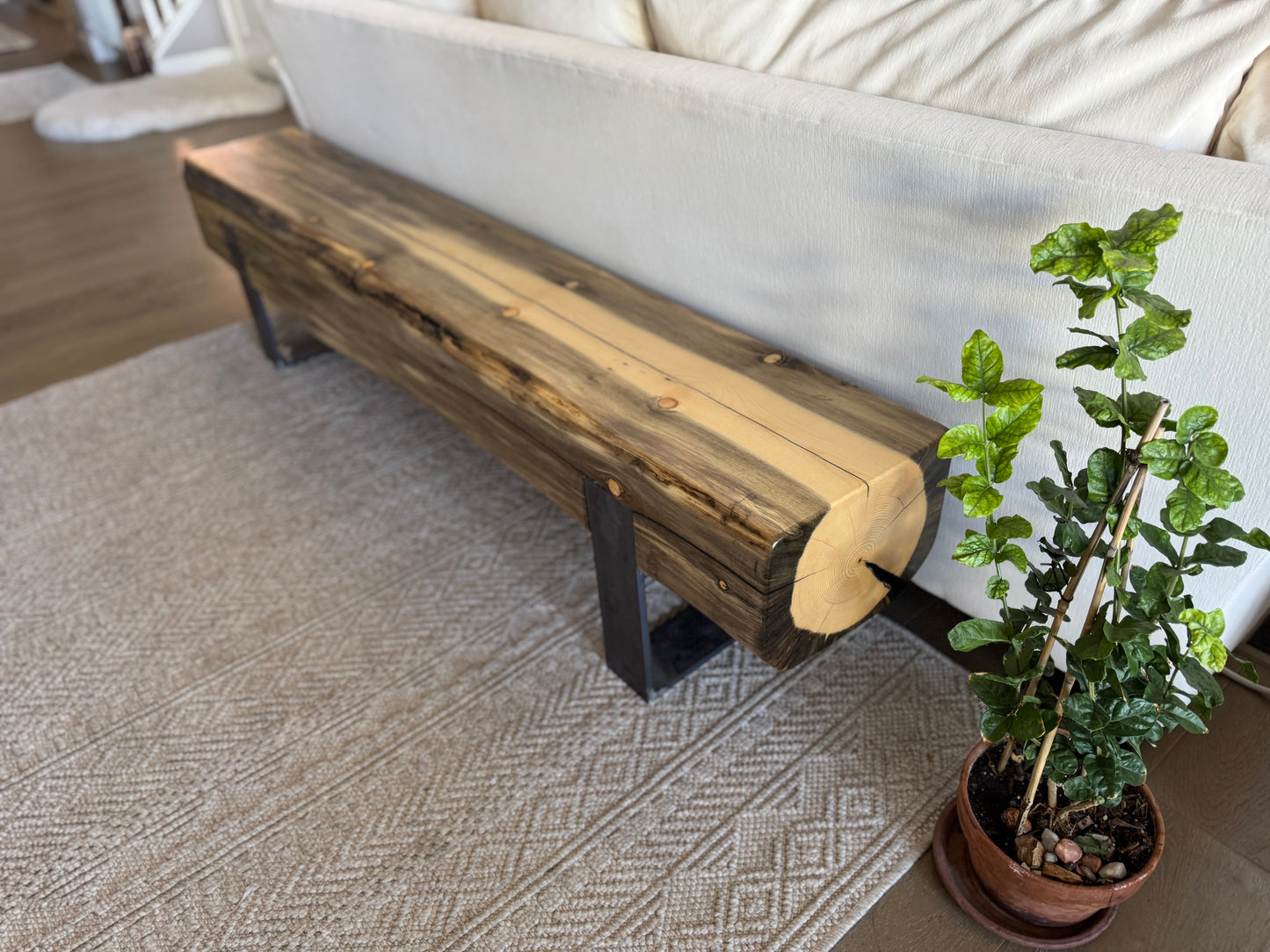 This Bench =>76 1/2” Long x 12” Wide x 18” Tall | 9” Thick Top