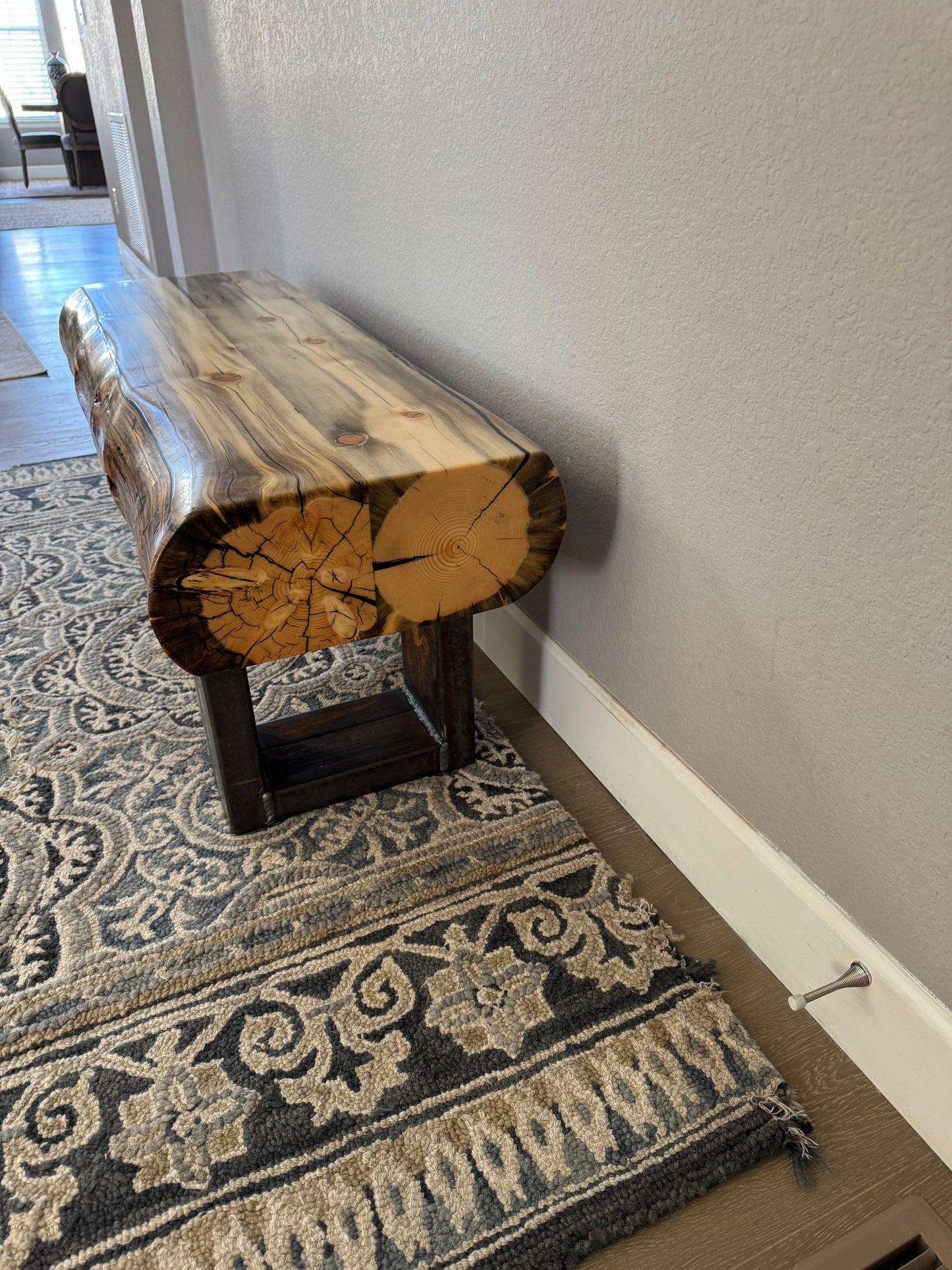 This Bench => 48” Long x 17” Wide x 18” Tall | 6 1/2” Thick Top