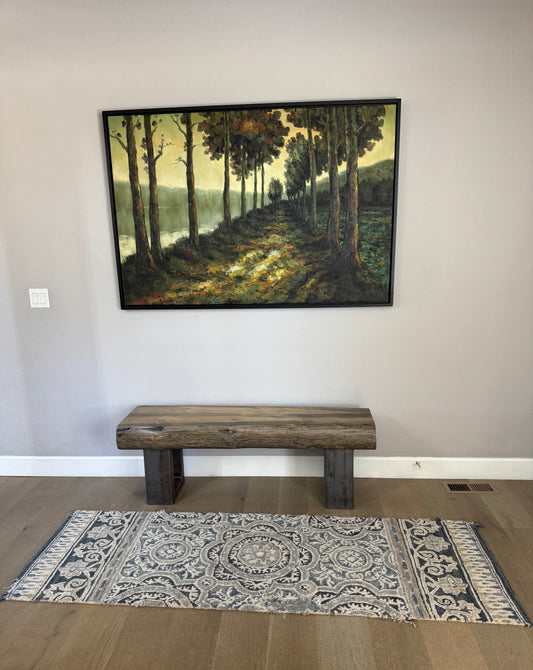 This Bench =>55” Long x 13” Wide x 18” Tall | 5 1/2” Thick Top