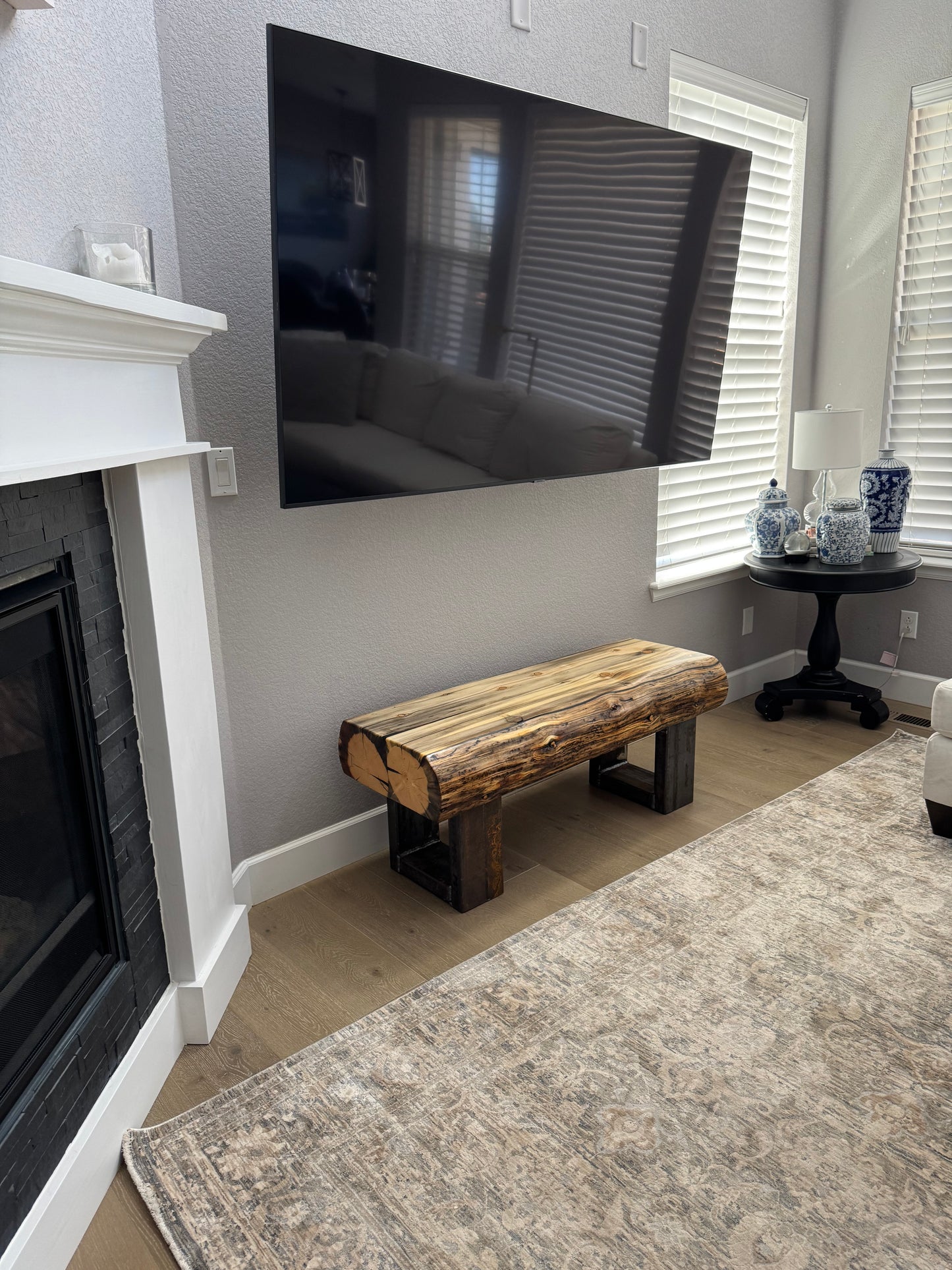 This Bench => 48” Long x 17” Wide x 18” Tall | 6 1/2” Thick Top