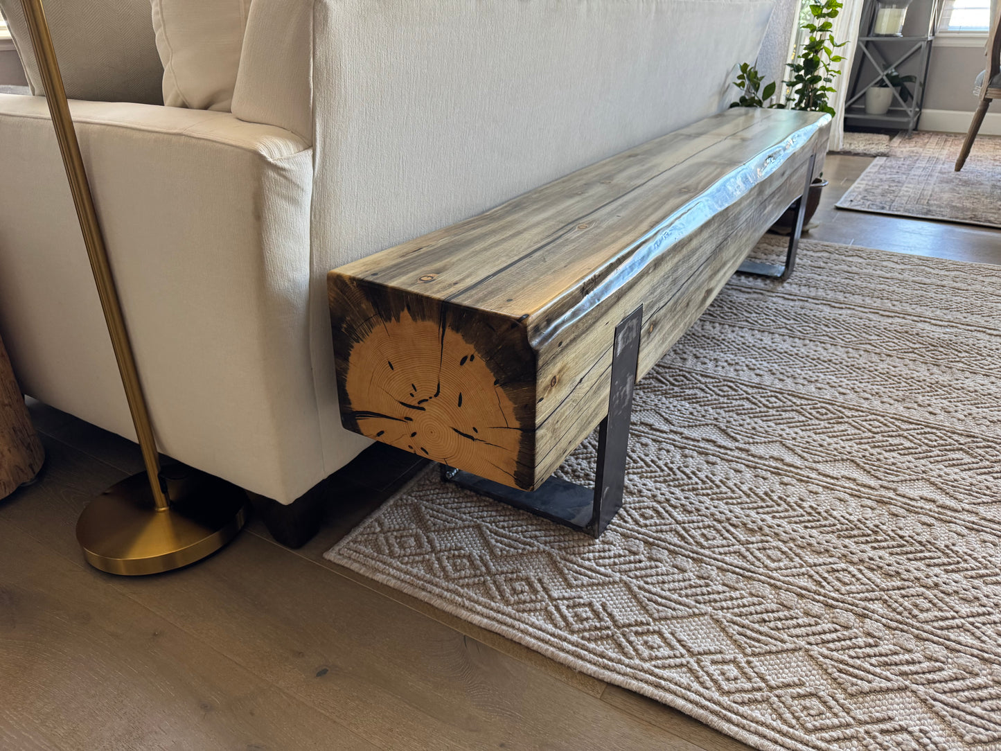 This Bench =>76 1/2” Long x 12” Wide x 18” Tall | 9” Thick Top
