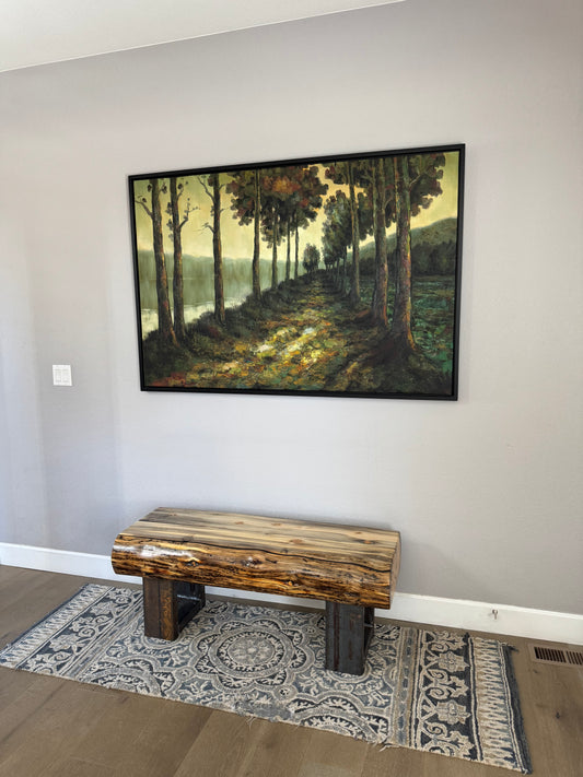 This Bench => 48” Long x 17” Wide x 18” Tall | 6 1/2” Thick Top