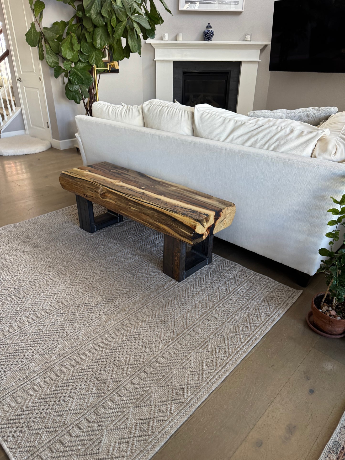 This Bench => 51 1/2” Long x 17” Wide x 18” Tall | 6” Thick Top